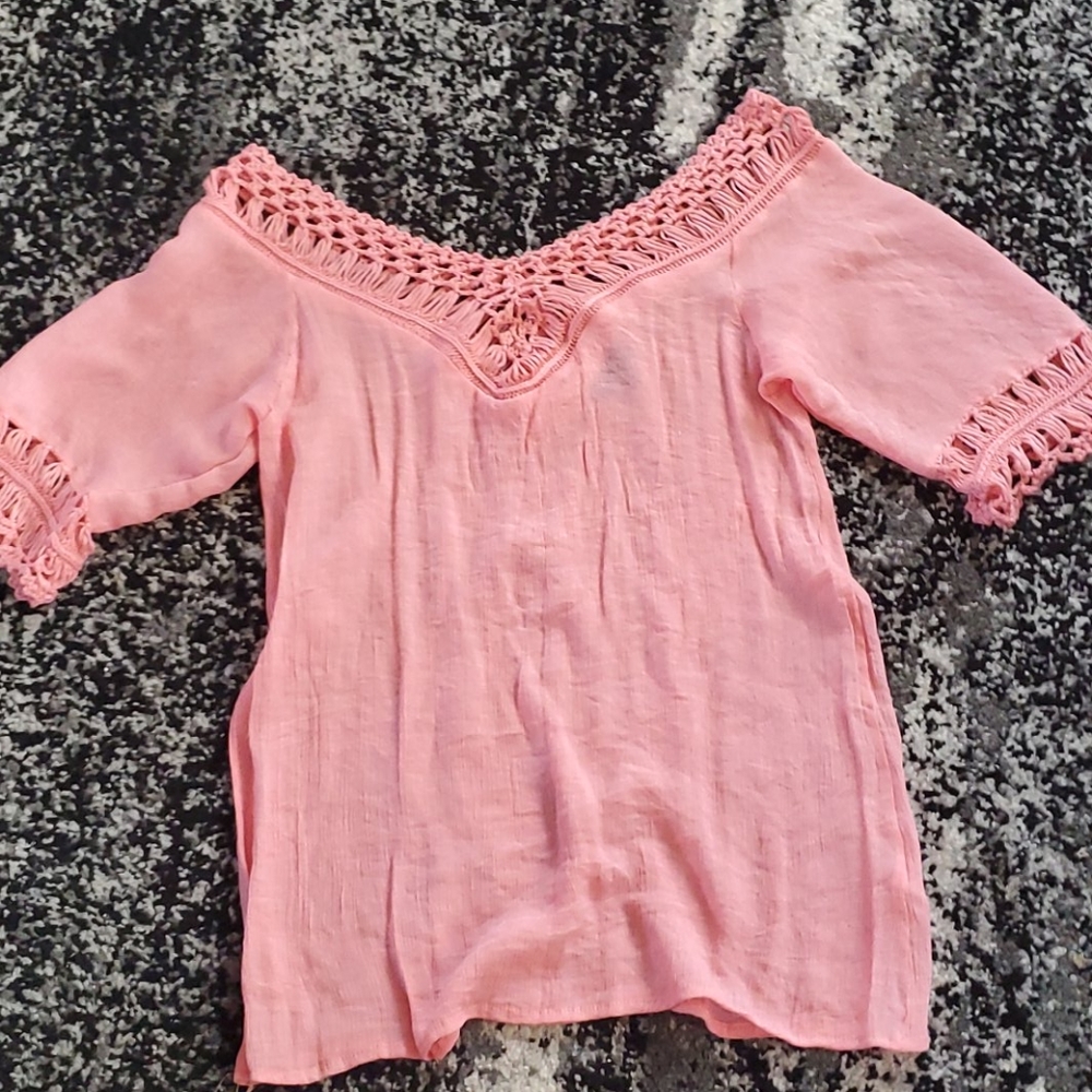 Pink swimsuit cover up